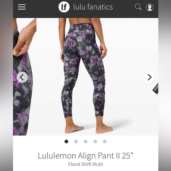 Lululemon Align Pant Floral Shift Multi 25” - Picture 1 of 6